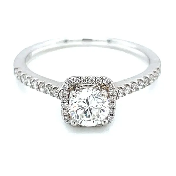 Cushion Halo Engagement Ring Image 3 Bryan Jewelry Prattville, AL