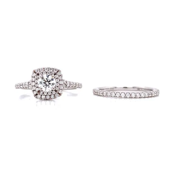 Romance is Spoken Here Wedding Set in 14kw Image 5 Bryan Jewelry Prattville, AL