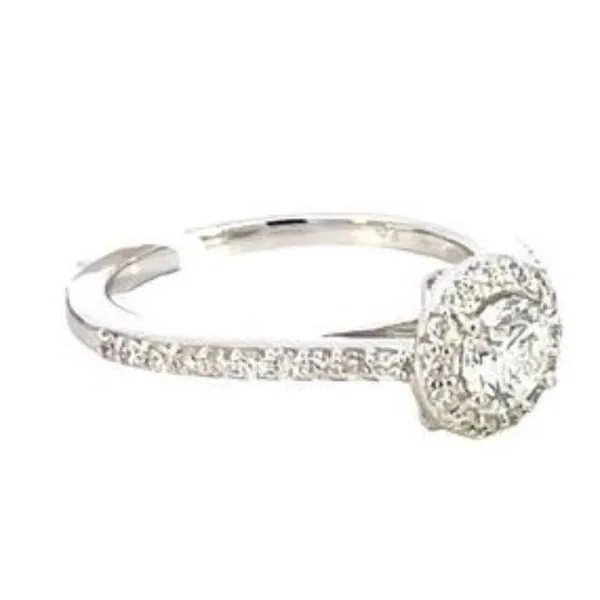 .93ctw Halo Engagement ring in 18kw Image 2 Bryan Jewelry Prattville, AL
