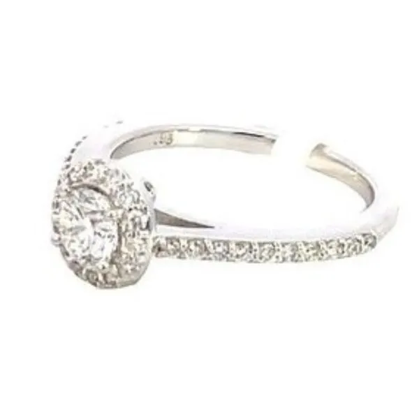 .93ctw Halo Engagement ring in 18kw Image 3 Bryan Jewelry Prattville, AL