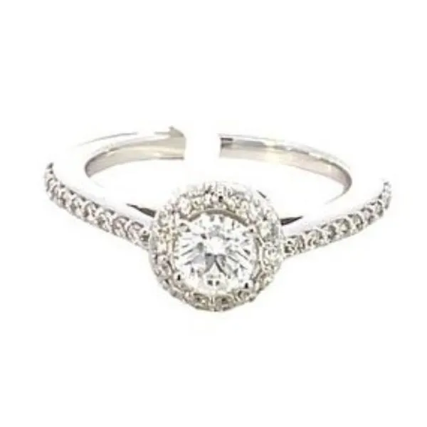 .93ctw Halo Engagement ring in 18kw Bryan Jewelry Prattville, AL