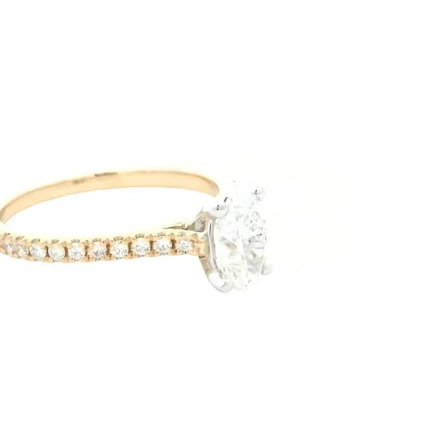 1.23ctw Oval Engagement Ring in 14KY-Mined Diamonds Image 2 Bryan Jewelry Prattville, AL