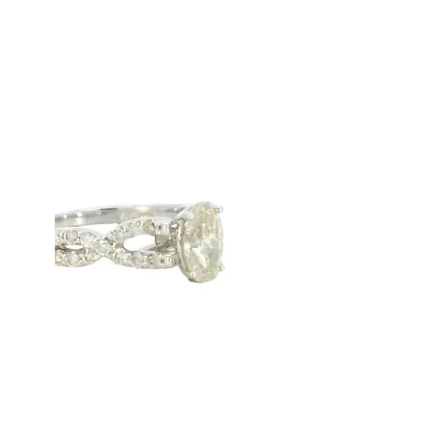 Cathedral style engagement ring in 14k white gold Image 3 Bryan Jewelry Prattville, AL