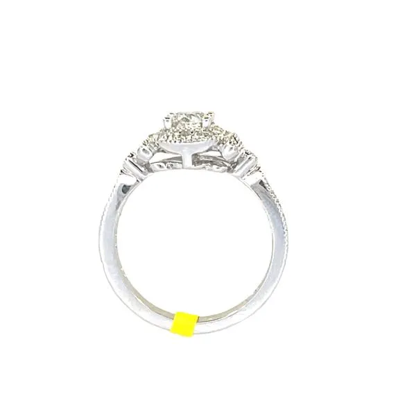 Diamond halo ring in 14kw Image 4 Bryan Jewelry Prattville, AL