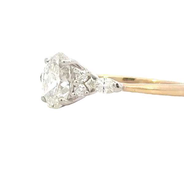 1ct mined oval center GIA 2497584288-1.22ctw -14kw Image 2 Bryan Jewelry Prattville, AL