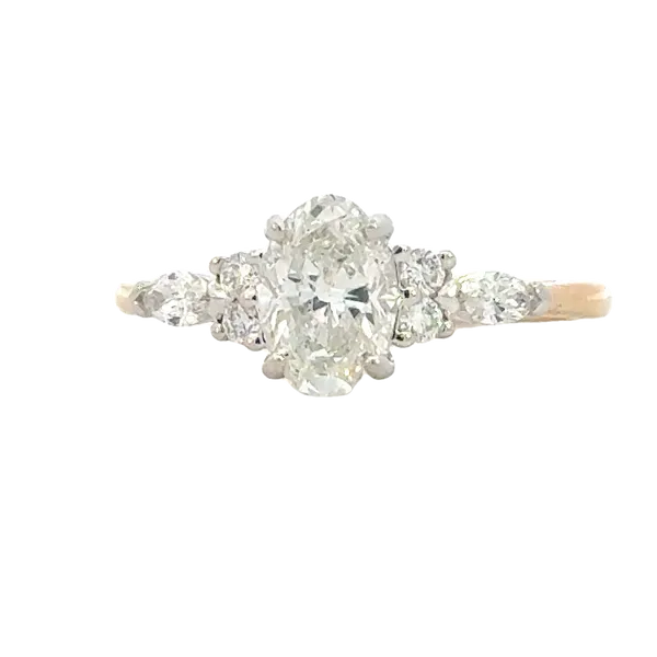 1ct mined oval center GIA 2497584288-1.22ctw -14kw Bryan Jewelry Prattville, AL