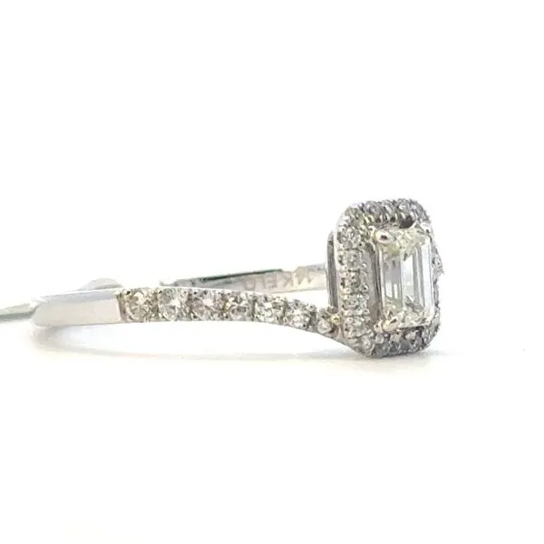 Emerald cut engagement ring in 14kw .46ctw Image 3 Bryan Jewelry Prattville, AL