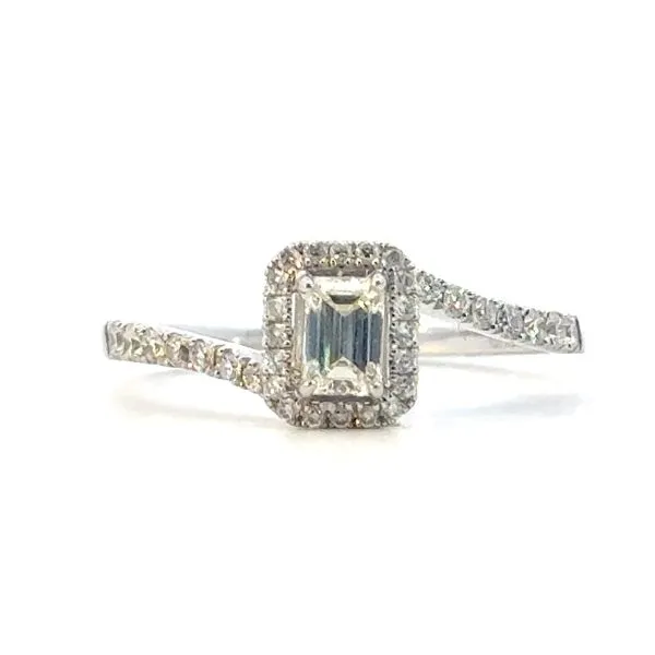 Emerald cut engagement ring in 14kw .46ctw Bryan Jewelry Prattville, AL