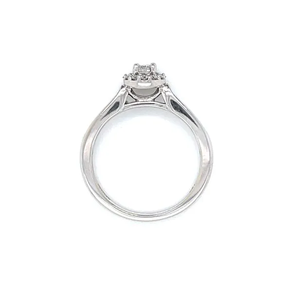 Halo Framed Round Diamond Engagement Ring Image 3 Bryan Jewelry Prattville, AL