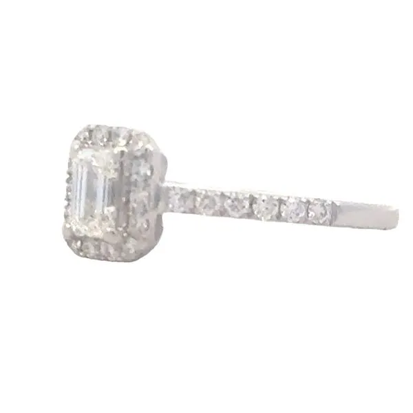 Elegant Emerald Cut Engagement Ring in 14kw Image 2 Bryan Jewelry Prattville, AL