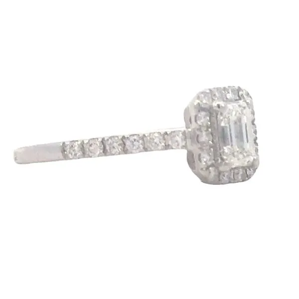 Elegant Emerald Cut Engagement Ring in 14kw Image 3 Bryan Jewelry Prattville, AL
