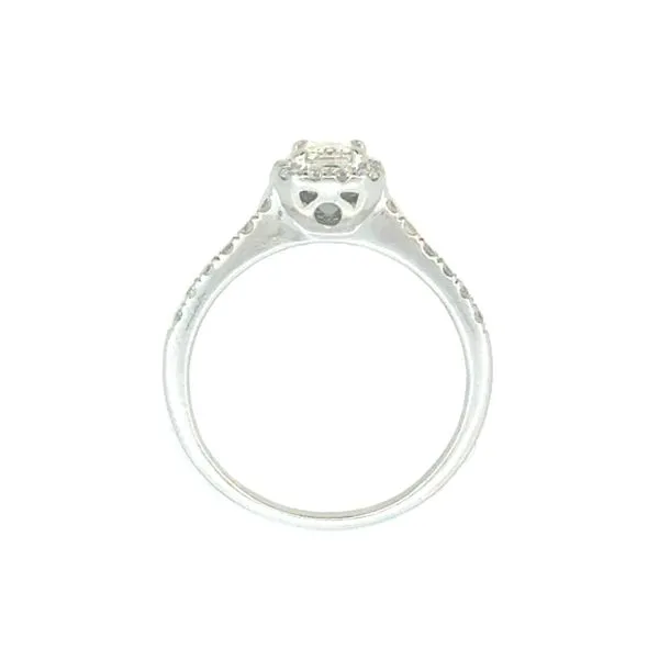 Elegant Emerald Cut Engagement Ring in 14kw Image 4 Bryan Jewelry Prattville, AL