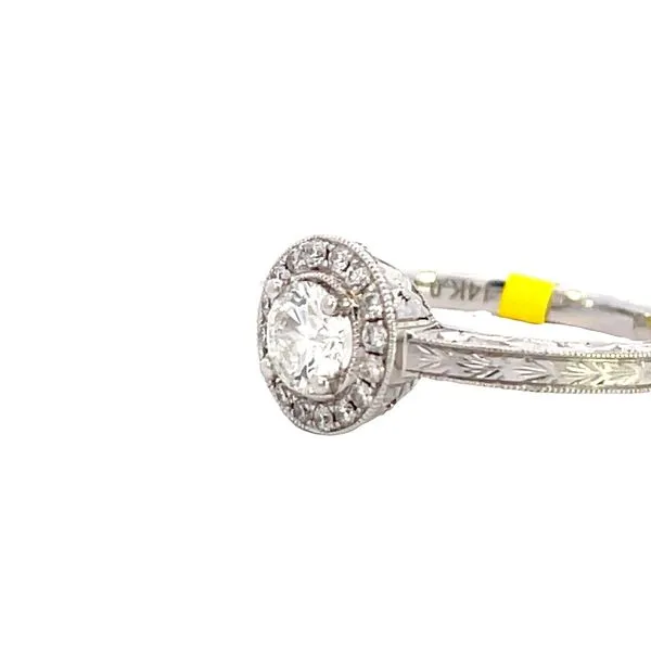 .58ctw Diamond halo engagement ring in 14kw Image 3 Bryan Jewelry Prattville, AL