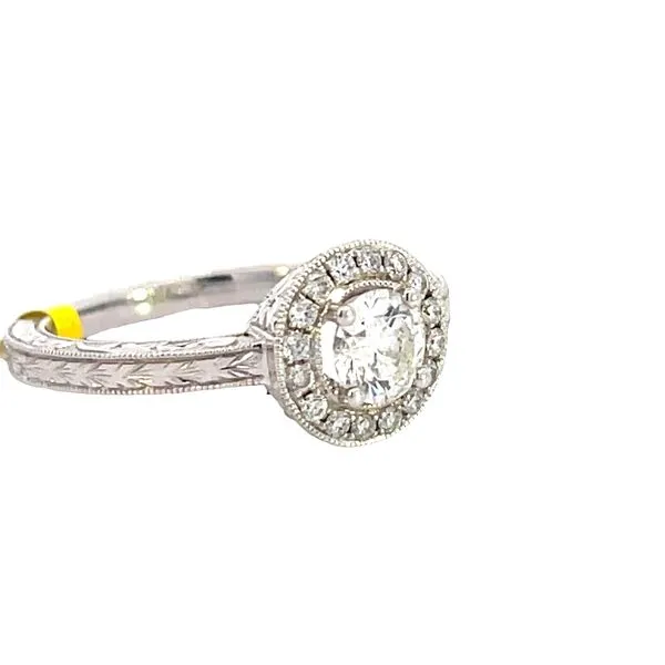 .58ctw Diamond halo engagement ring in 14kw Image 4 Bryan Jewelry Prattville, AL