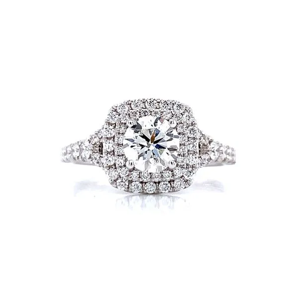 Double Halo Delight 14kw Engagement Ring Image 2 Bryan Jewelry Prattville, AL