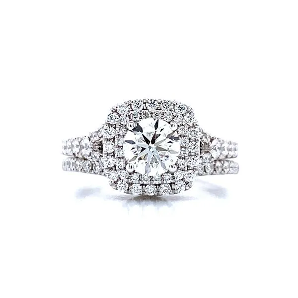 Double Halo Delight 14kw Engagement Ring Image 4 Bryan Jewelry Prattville, AL