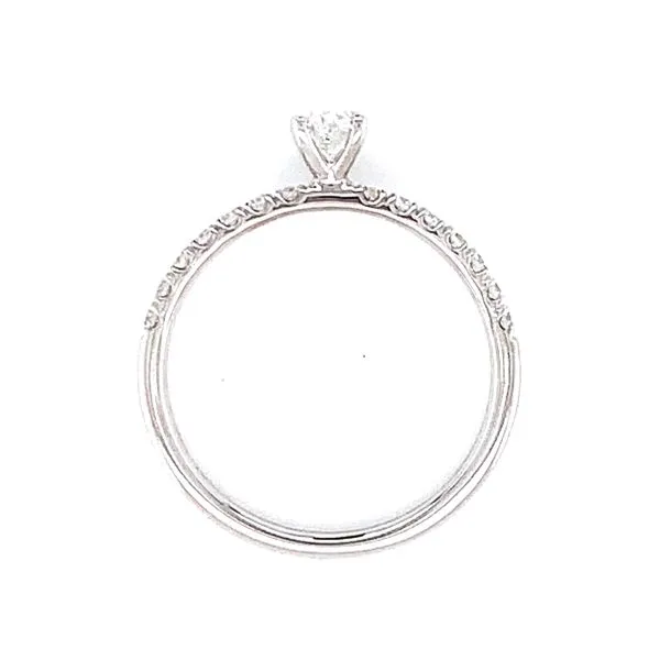 Toast the Romance Oval Engagement Ring in 14kw Image 3 Bryan Jewelry Prattville, AL