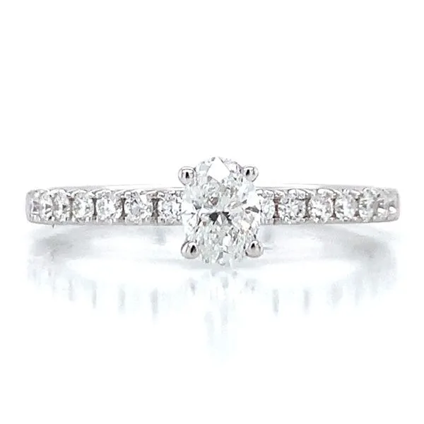Toast the Romance Oval Engagement Ring in 14kw Bryan Jewelry Prattville, AL