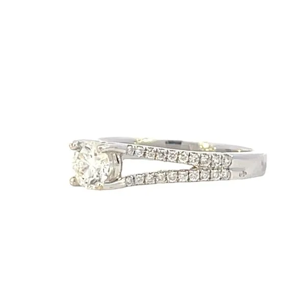 Radiant Split Shank Diamond Ring Image 3 Bryan Jewelry Prattville, AL
