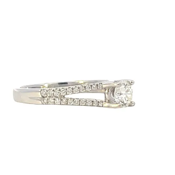 Radiant Split Shank Diamond Ring Image 4 Bryan Jewelry Prattville, AL