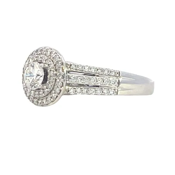 Double Halo Wide Band Ring Image 2 Bryan Jewelry Prattville, AL