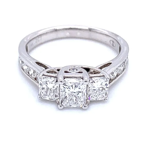 Radiant Three Stone Diamond Ring Image 4 Bryan Jewelry Prattville, AL