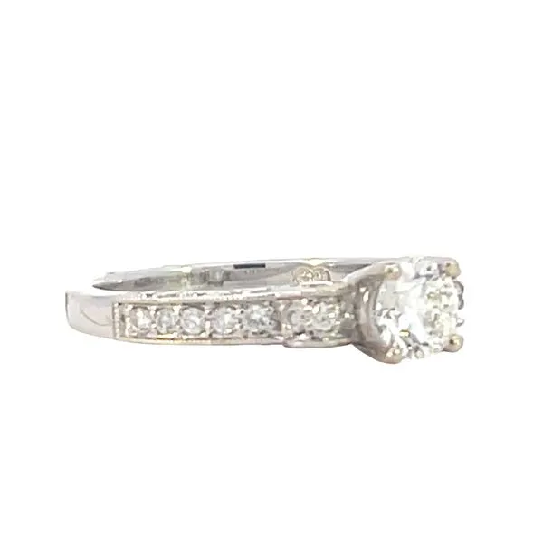 Cinderella Chariot Style Cathedral Diamond Ring in 14kw Image 2 Bryan Jewelry Prattville, AL
