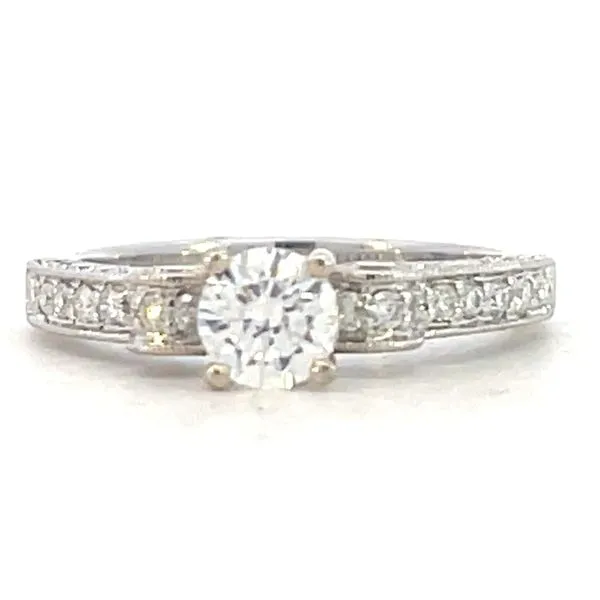 Cinderella Chariot Style Cathedral Diamond Ring in 14kw Bryan Jewelry Prattville, AL