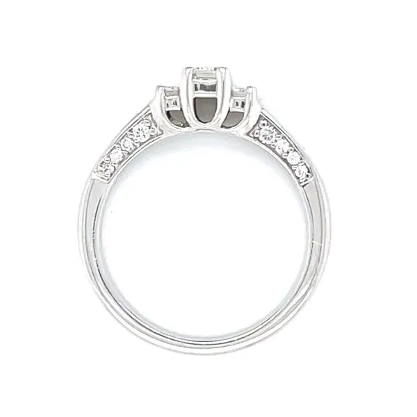 Three stone Emerald Cut with channel Sides Image 4 Bryan Jewelry Prattville, AL