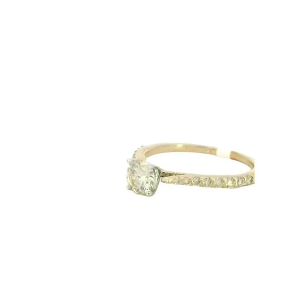 Cathedral Style Diamond Accented Solitaire Engagement Ring in 14ky Image 4 Bryan Jewelry Prattville, AL