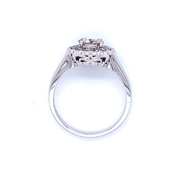 1ctw Diamond Halo Engagement Ring in 14kw Image 3 Bryan Jewelry Prattville, AL
