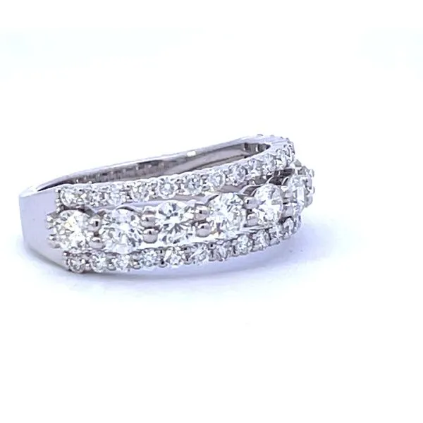 3 Row Raised Center Diamond band-1 1/2ctw Image 3 Bryan Jewelry Prattville, AL