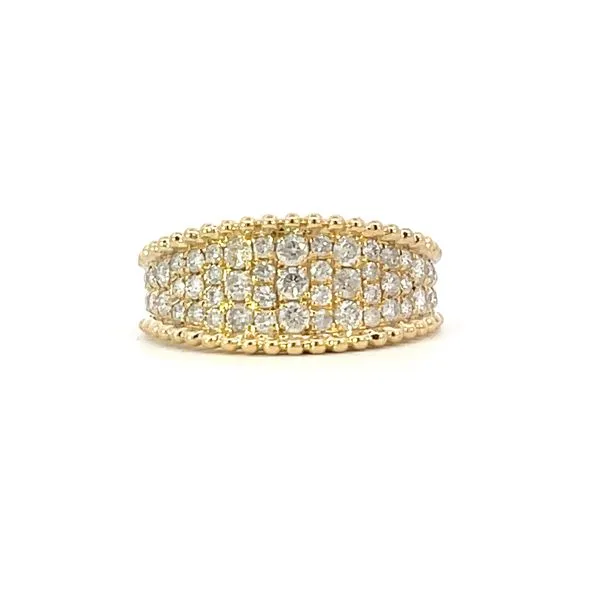 Pave 1ctw diamond band with beaded edge-14ky 9.4-2.3 Bryan Jewelry Prattville, AL
