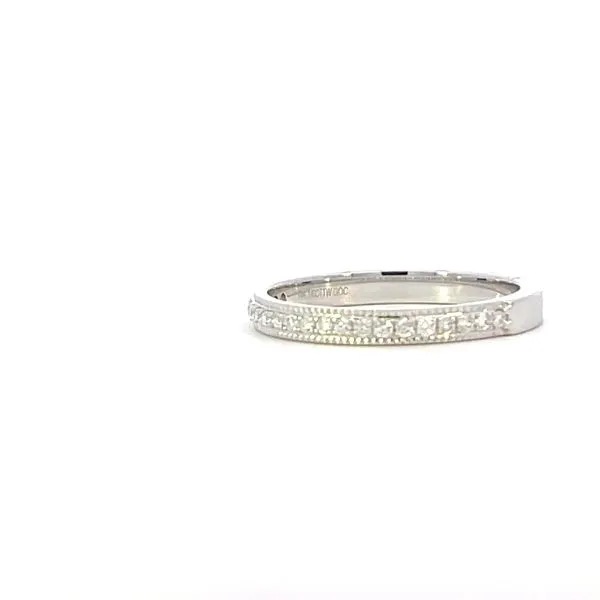 Milgrian edged diamond wedding band-14kw-.16ctw Image 3 Bryan Jewelry Prattville, AL