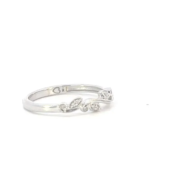 Floral motiff .05ctw diamond stacker band-10kw Image 2 Bryan Jewelry Prattville, AL