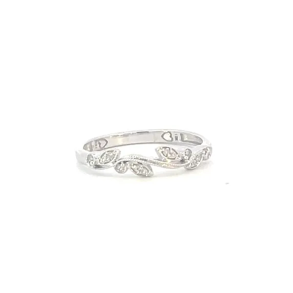 Floral motiff .05ctw diamond stacker band-10kw Bryan Jewelry Prattville, AL