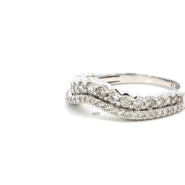 Diamond Row curved wedding band Image 2 Bryan Jewelry Prattville, AL