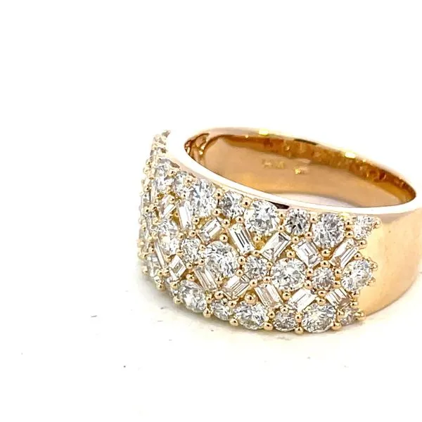 2ctw 14ky baguette & round diamond band -10.2mm tapers to 4.2mm Image 3 Bryan Jewelry Prattville, AL