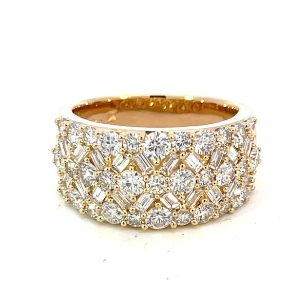 2ctw 14ky baguette & round diamond band -10.2mm tapers to 4.2mm Bryan Jewelry Prattville, AL