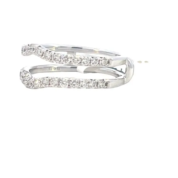 Curved Diamond Ring Guard in 14kw Image 2 Bryan Jewelry Prattville, AL