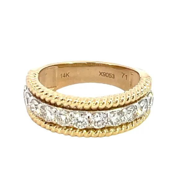 7mm wide diamond Band with border Image 2 Bryan Jewelry Prattville, AL