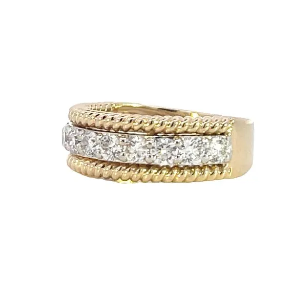 7mm wide diamond Band with border Image 3 Bryan Jewelry Prattville, AL