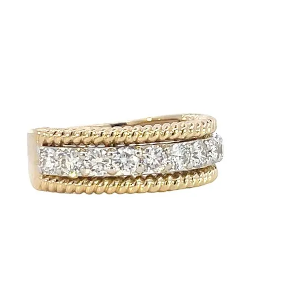 7mm wide diamond Band with border Image 4 Bryan Jewelry Prattville, AL