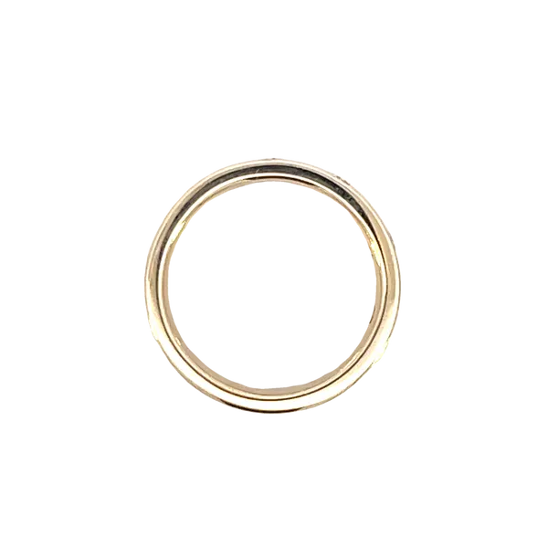 4mm Flat high polished 14k yellow band with five (5) Gypsy set Round diamonds Image 5 Bryan Jewelry Prattville, AL