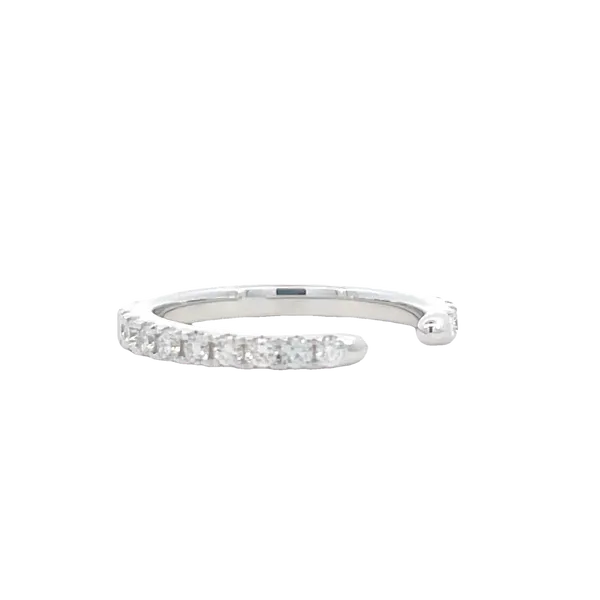 Open Shank Wedding Band-1/2ctw-14kw Image 4 Bryan Jewelry Prattville, AL