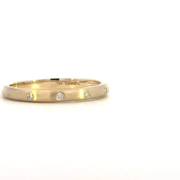 Gabriel Fashion-Satin Finished stackable flush set diamond station band in 14ky Image 3 Bryan Jewelry Prattville, AL