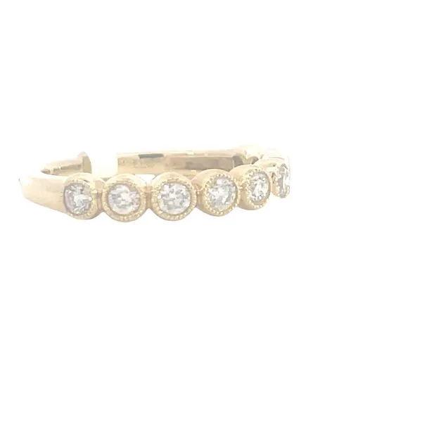 14ky- .50ctw nine (9) diamond band bezel set with milgrain pattern Image 4 Bryan Jewelry Prattville, AL