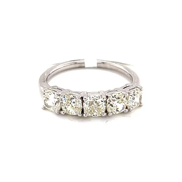 Five Diamond Cushion Cut Band Image 2 Bryan Jewelry Prattville, AL