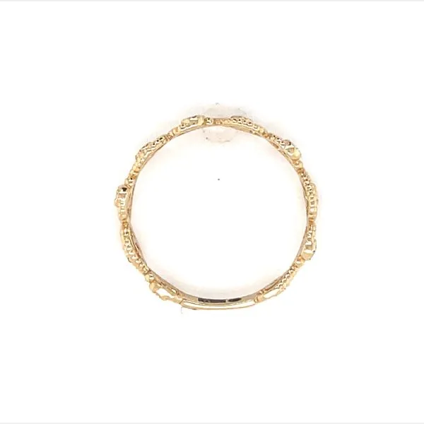 Scrolls and Sparkles Stackable Band in 14ky Image 4 Bryan Jewelry Prattville, AL