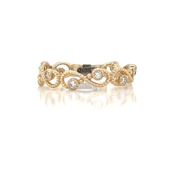 Scrolls and Sparkles Stackable Band in 14ky Bryan Jewelry Prattville, AL